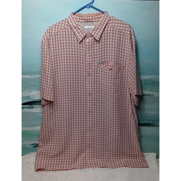 Columbia Sportswear Button Down Shirt Mens XL Plaid Short Sleeve Collared Shirt - Picture 1 of 9
